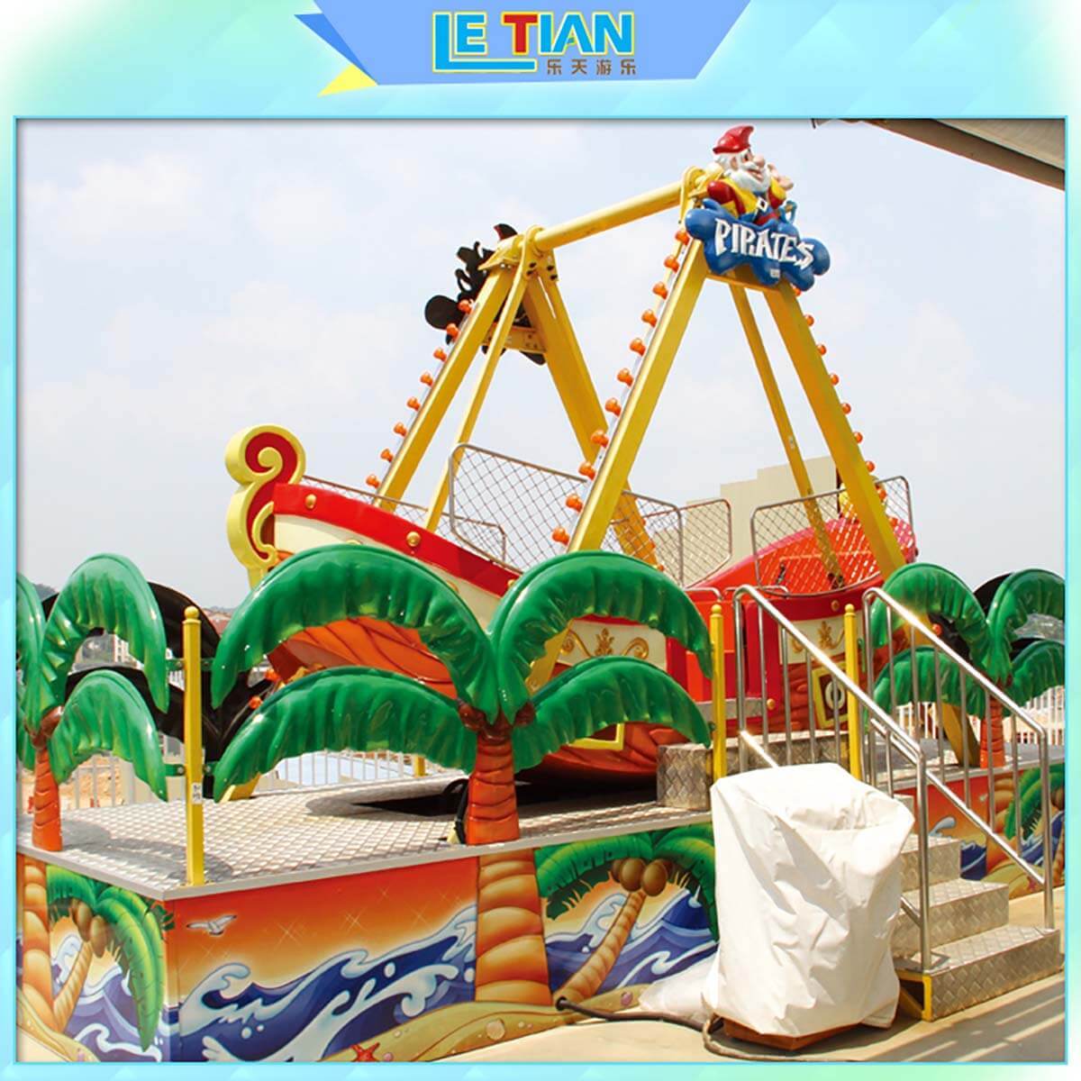 LETIAN interesting pirate ride for children theme park-2