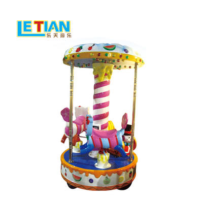 Coin Operated 3 seats Kiddie Carousel Horse ride LT-7038