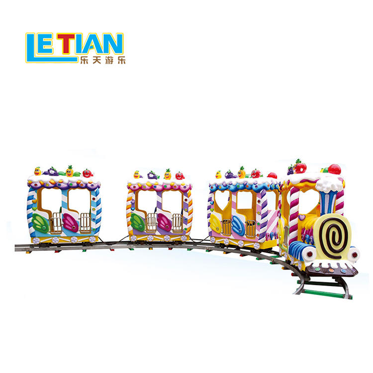 Kids colorful design candy train for amusement park LT-7086B